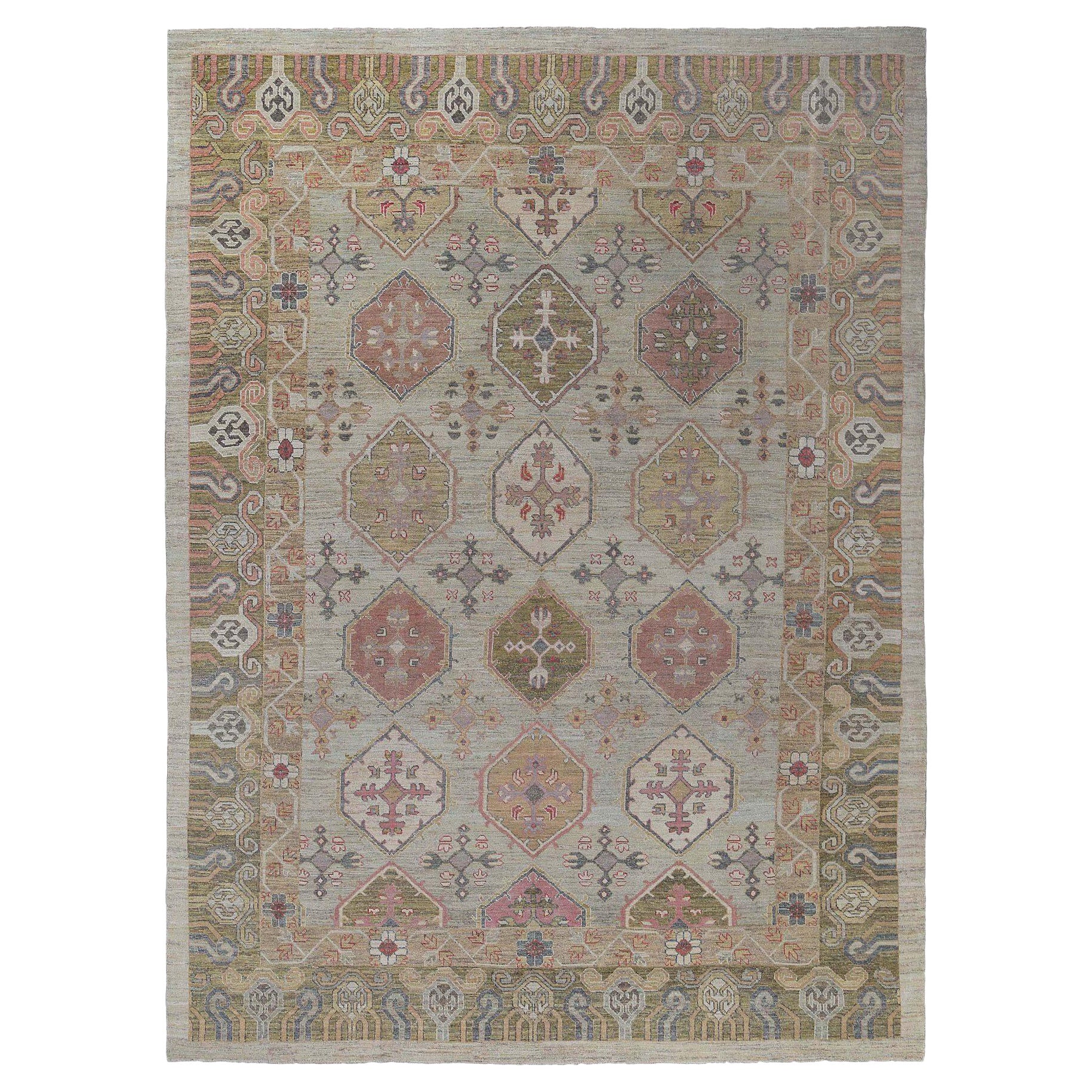 Afghanistan Sultanabad Area Rugs - Wolle Elfenbein Design - 97001