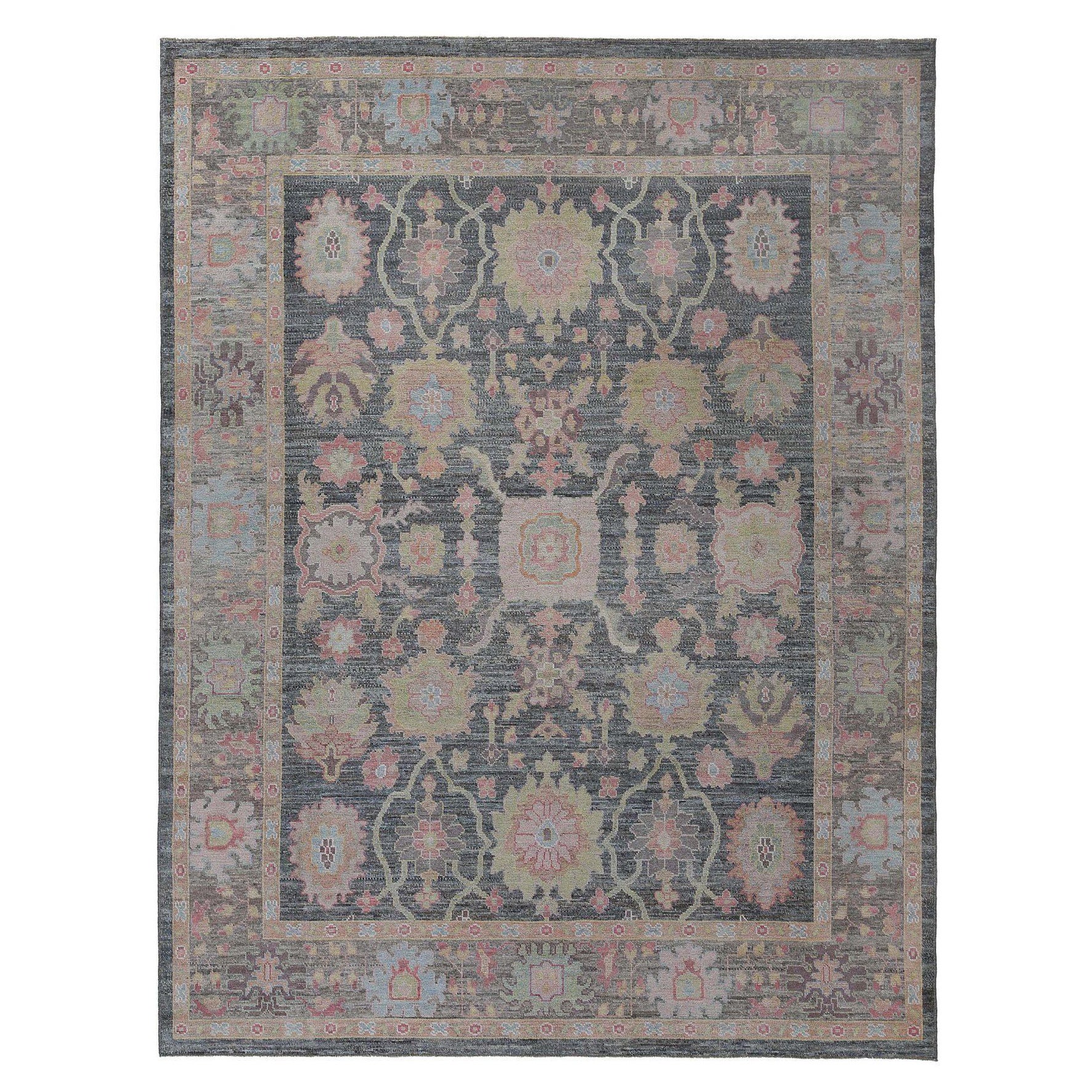 Afghanistan Oushak Area Rugs - Wool Brown Gray Design - 97003