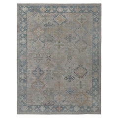 Oushak-Teppiche aus Afghanistan - Wolle in elfenbeinfarbenem Design - 97004