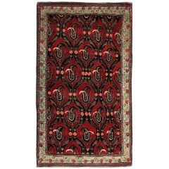 Tappeto persiano Semnan Small - Disegno rosso lana - 97057
