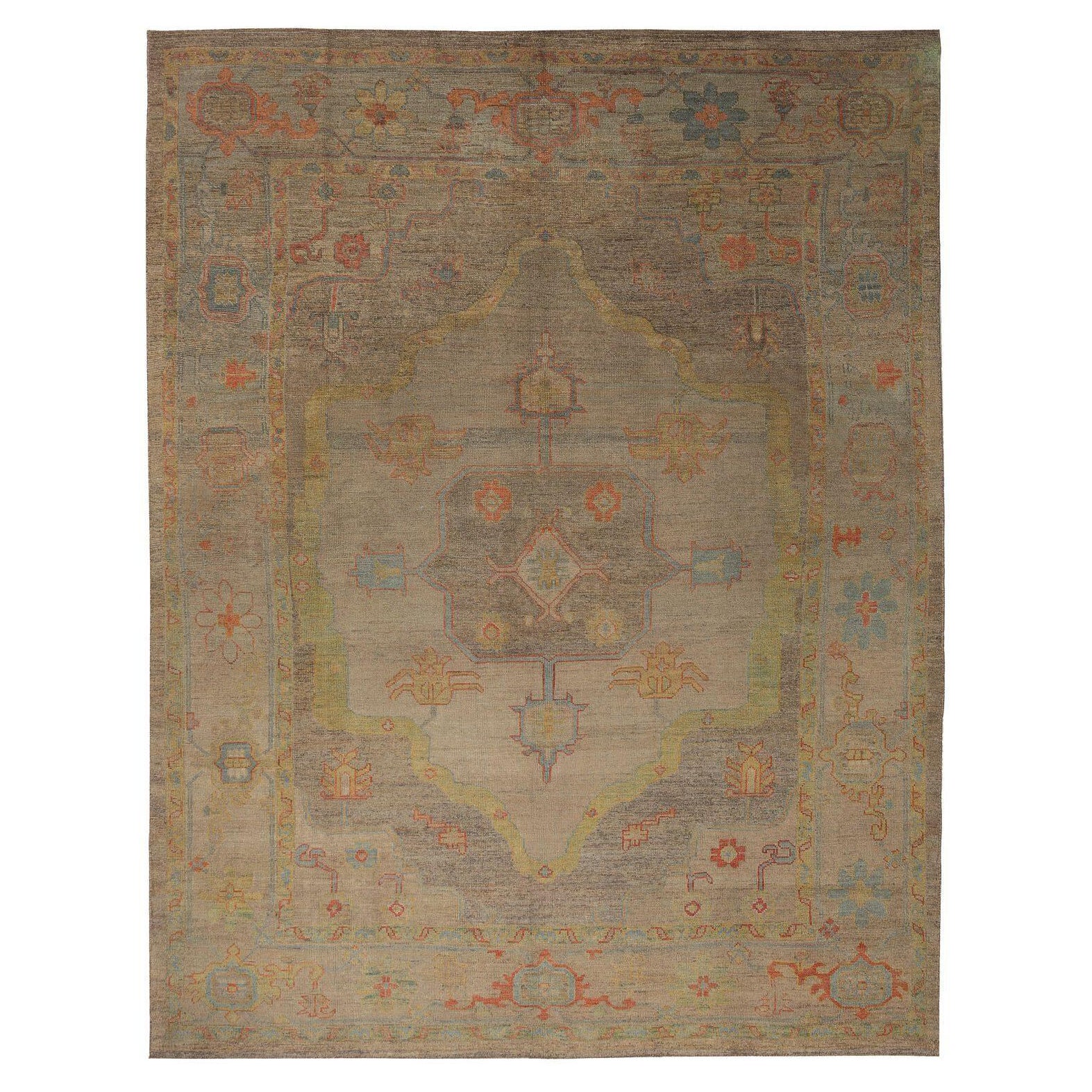 Tappeti Afghanistan Oushak - Lana Marrone Taupe Design - 97017