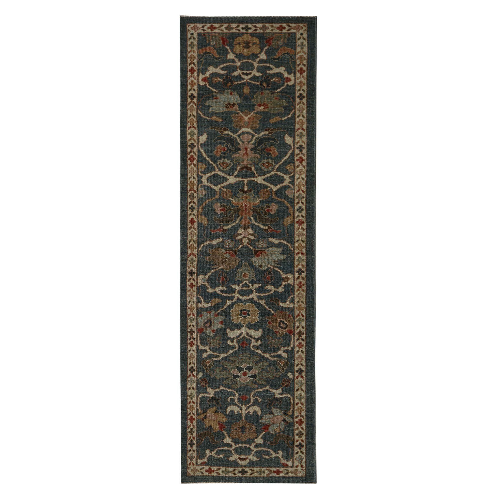 Sultanabad-Läufer aus Afghanistan in Sultanabad in Grau - Wolle mit grauem Design - 97020