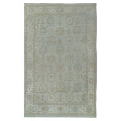 Tappeto Afghanistan Oushak Over Size - Disegno in lana e avorio - 97024