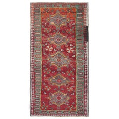 Alfombra Persa Kazak Small Design - Lana Verde Rojo Amarillo - 97081