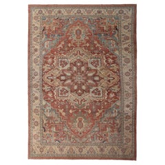 Afghanistan Heriz Over Size Rug - Wool Ivory Red Design - 97038