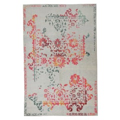 Tappeti Afghanistan Modern - Lana Avorio Design Rosa - 97040
