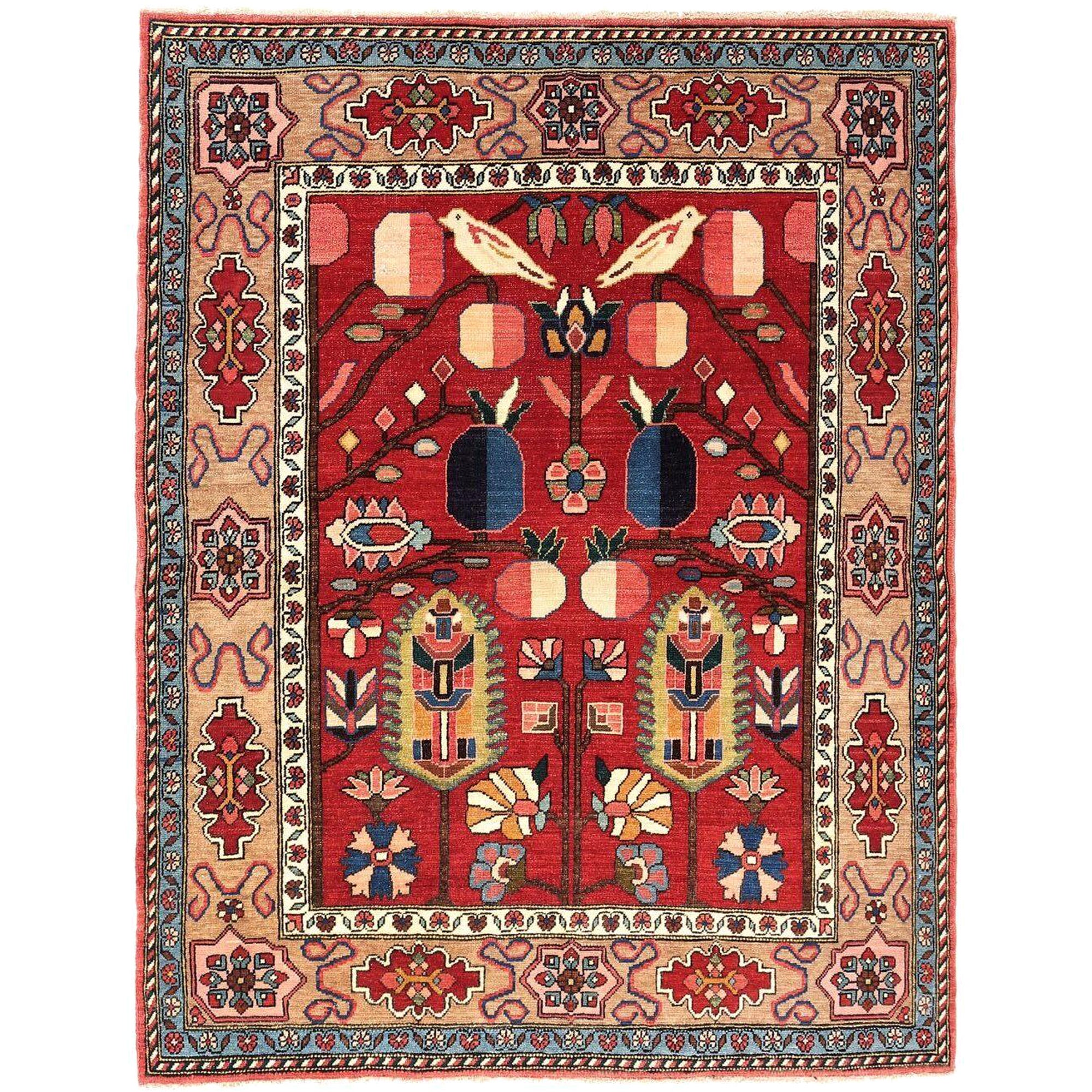 Persian Bakhtiari Small Rug - Wool Red Design - 97096