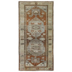 Alfombra Persa Azerbaiyán Small Design - Lana Marrón Marfil - 97102