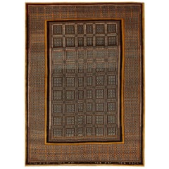 Alfombra Persa Isfahan Pequeña - Lana Marrón Marfil Naranja Amarillo - 97135