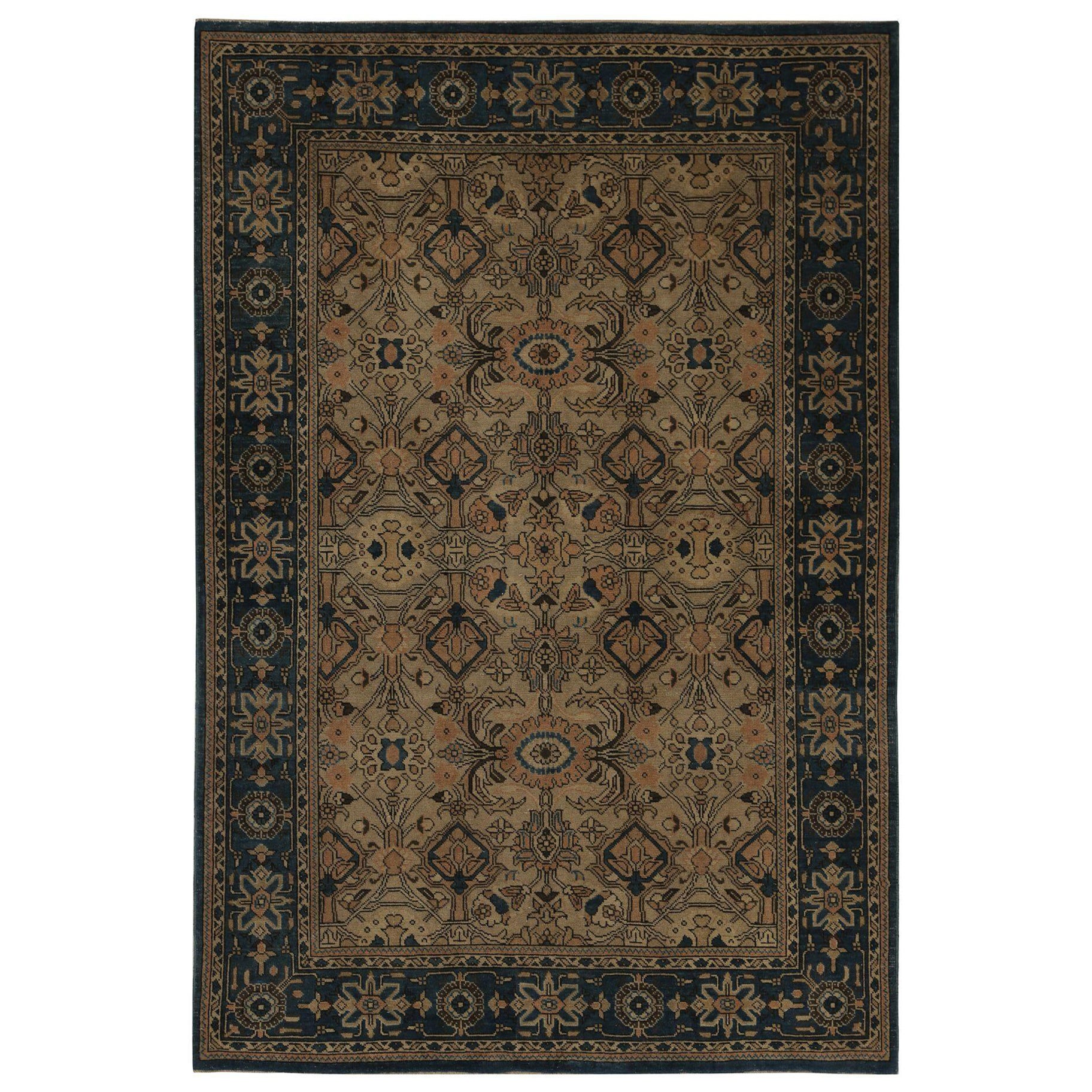 Alfombras Persas Heriz - Diseño Lana Marrón Marfil Topo - 97138
