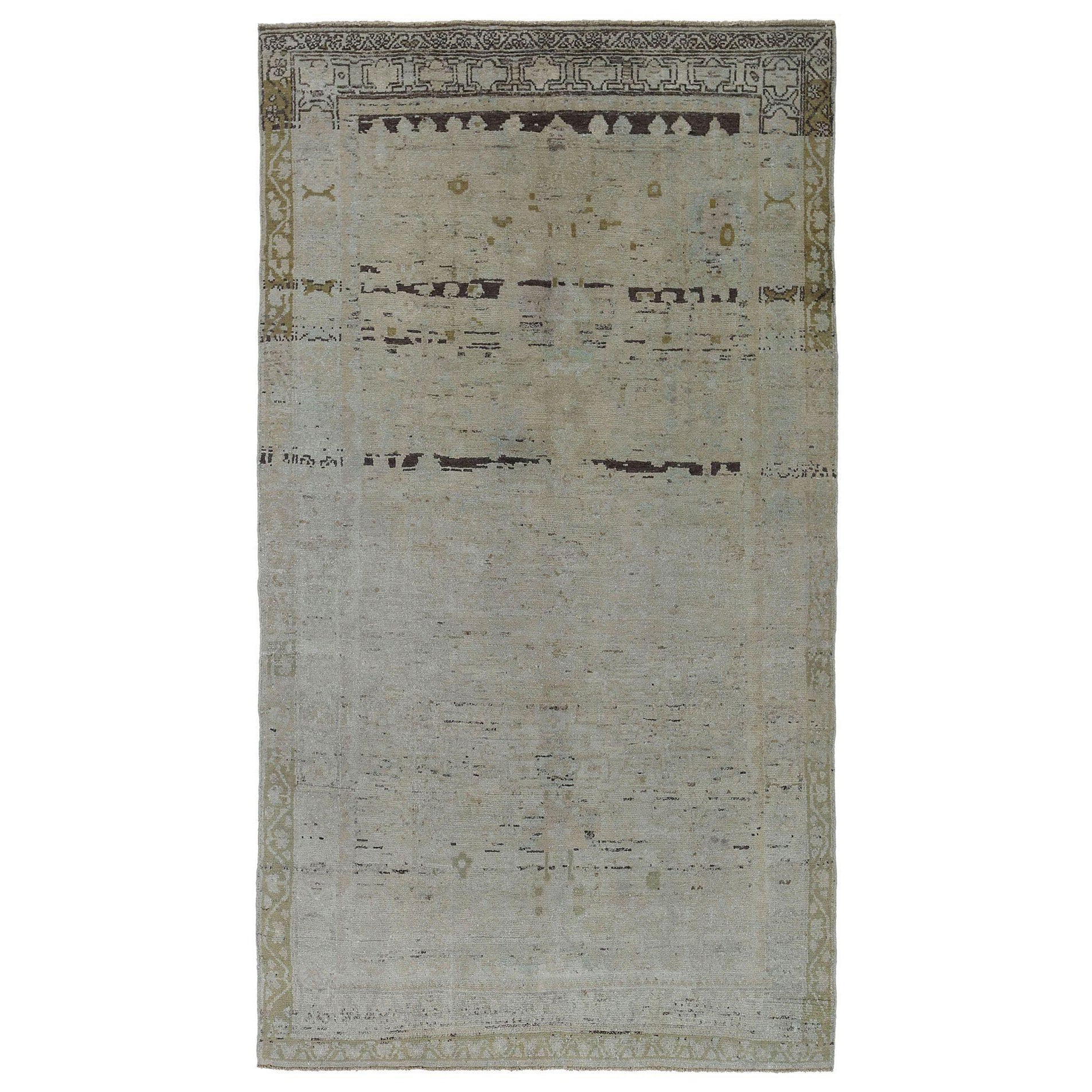 Persische Malayer-Teppiche aus Wolle – elfenbeinfarbenes Design – 97143