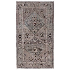 Tapis persan Bijar Small - Laine Brown Ivory Design - 97114