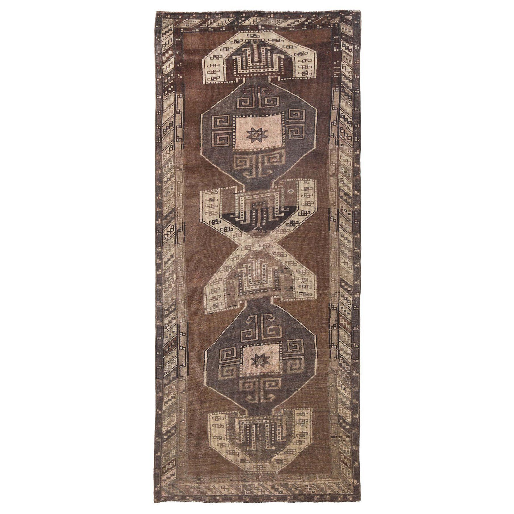 Tappeti persiani Azerbaijan - Design marrone in lana - 97118 in vendita