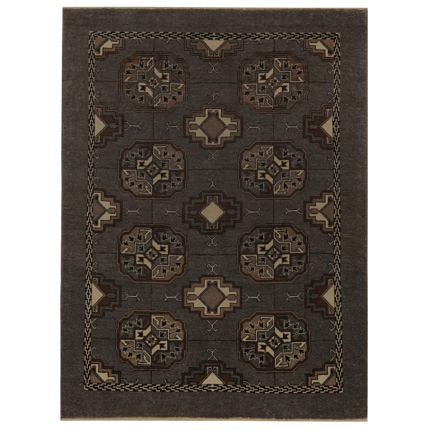 Persischer Isfahan Small Teppich - Wolle Brown Design - 97090
