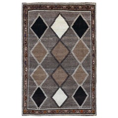 Persischer Gabbeh Small Teppich - Wolle Brown Design - 97104