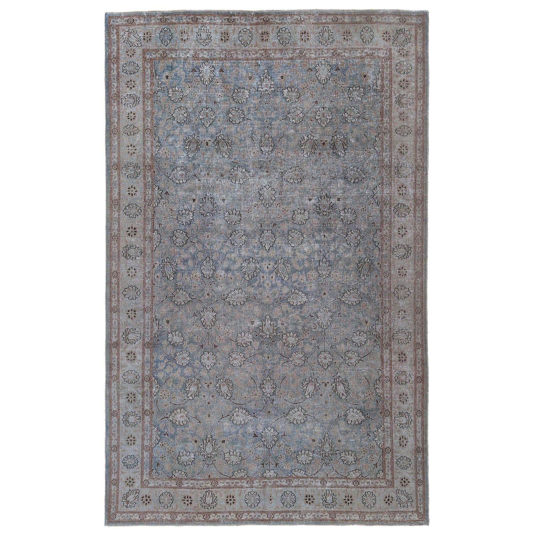 Persische Mashad-Teppiche - Wolle Hellblau Design - 97157