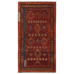 Persischer Shiraz-Teppich aus Wolle in Rot mit Muster - 97107