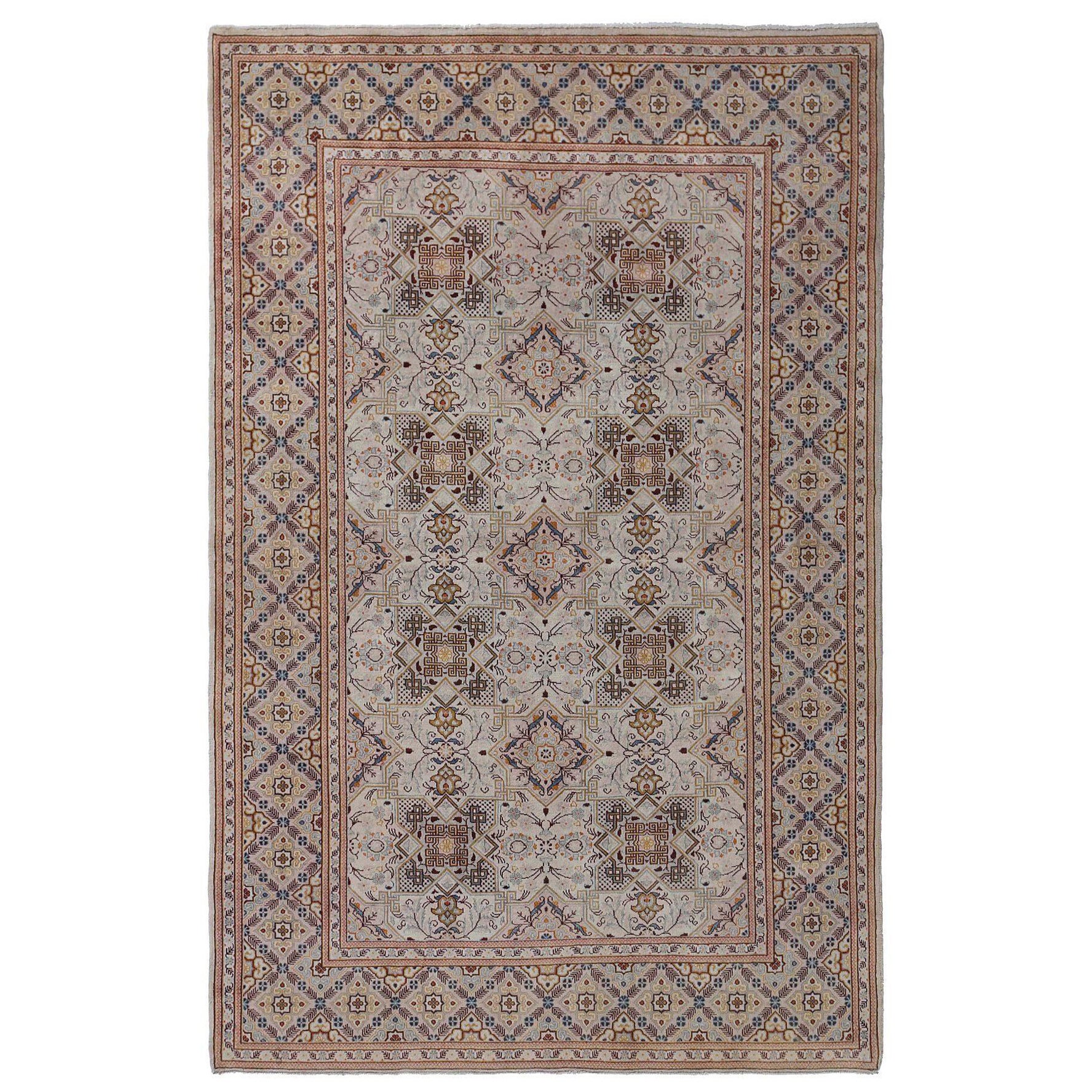 Alfombra Persa Kashan Small Design Lana Marfil - 97108
