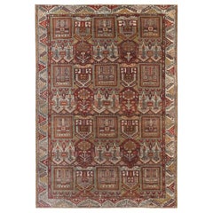 Persische Bakhtiari-Teppiche - Wolle Elfenbeinrot Design - 97163