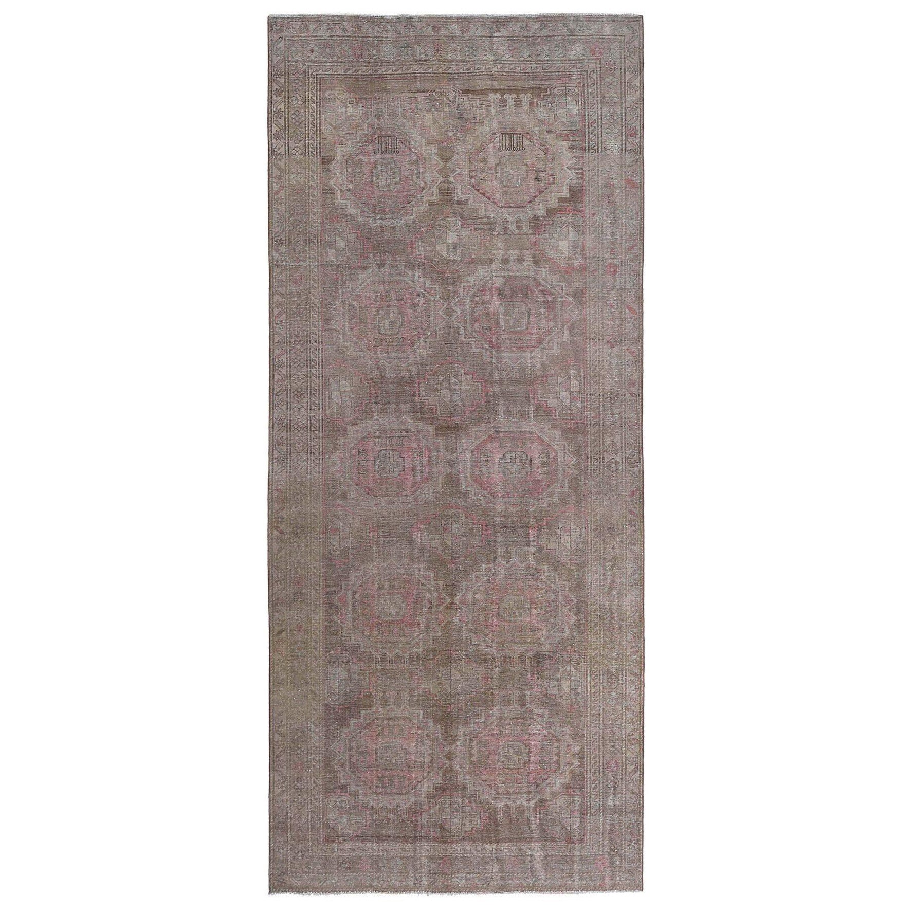Tappeti persiani dell'Azerbaijan - Design marrone rosa in lana - 97113