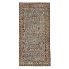 Persischer Mahal Kleiner Teppich - Wolle Hellblau Design - 97127