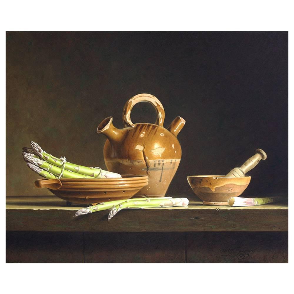 Asparagus and Jar from Dordogne by Stefaan Eyckmans