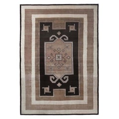 Persische Bakhtiari Teppiche - Wolle Schwarz Braun Elfenbein Design - 97180
