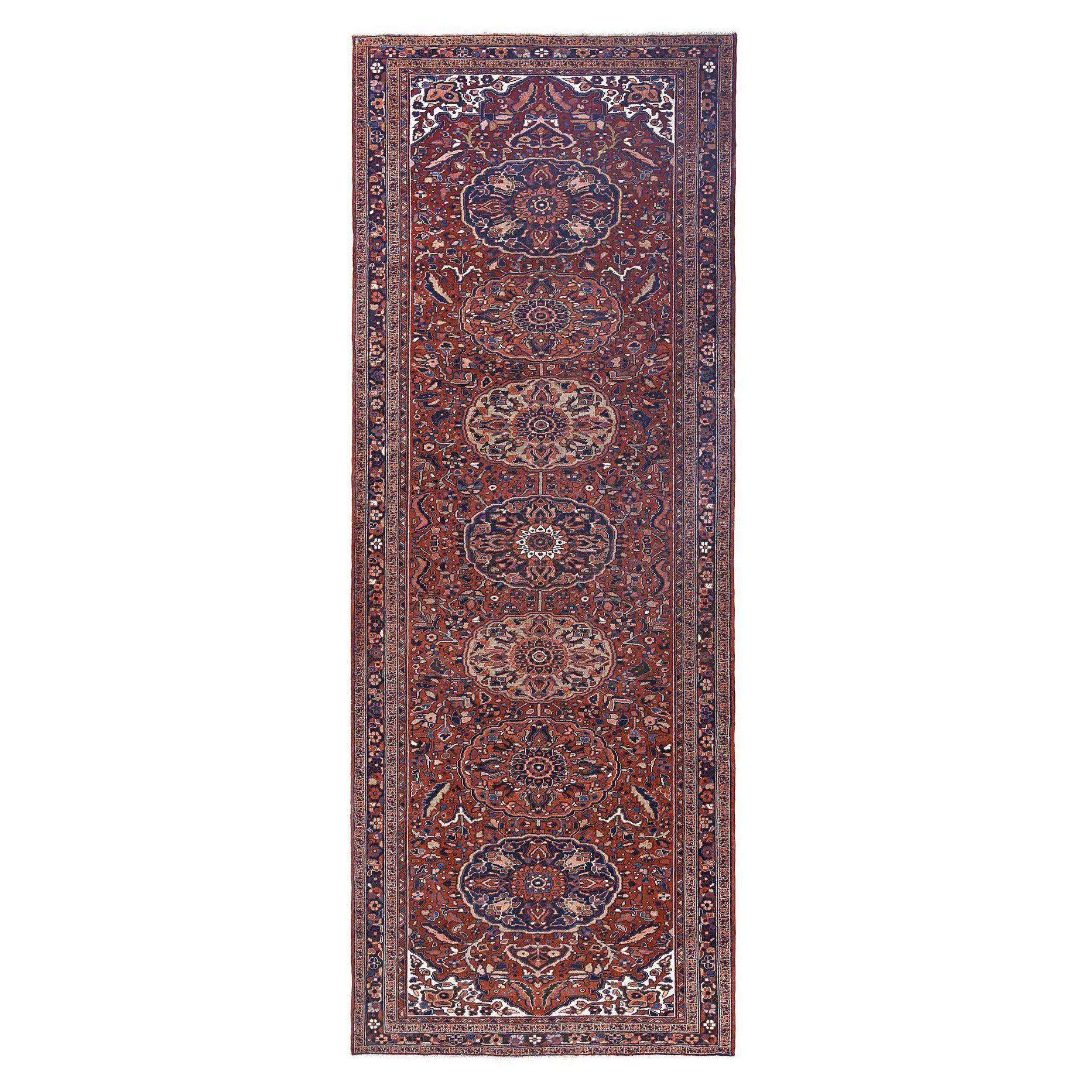 Persische Heriz-Teppiche - rotes Wolldesign - 97129