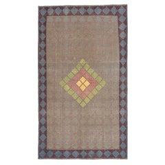 Persische Isfahan Teppiche - Wolle Grün Elfenbein Rosa Gelb - 97131