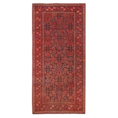 Tapis de sol Persan Bashir - Laine Noir Rouge Design - 97186