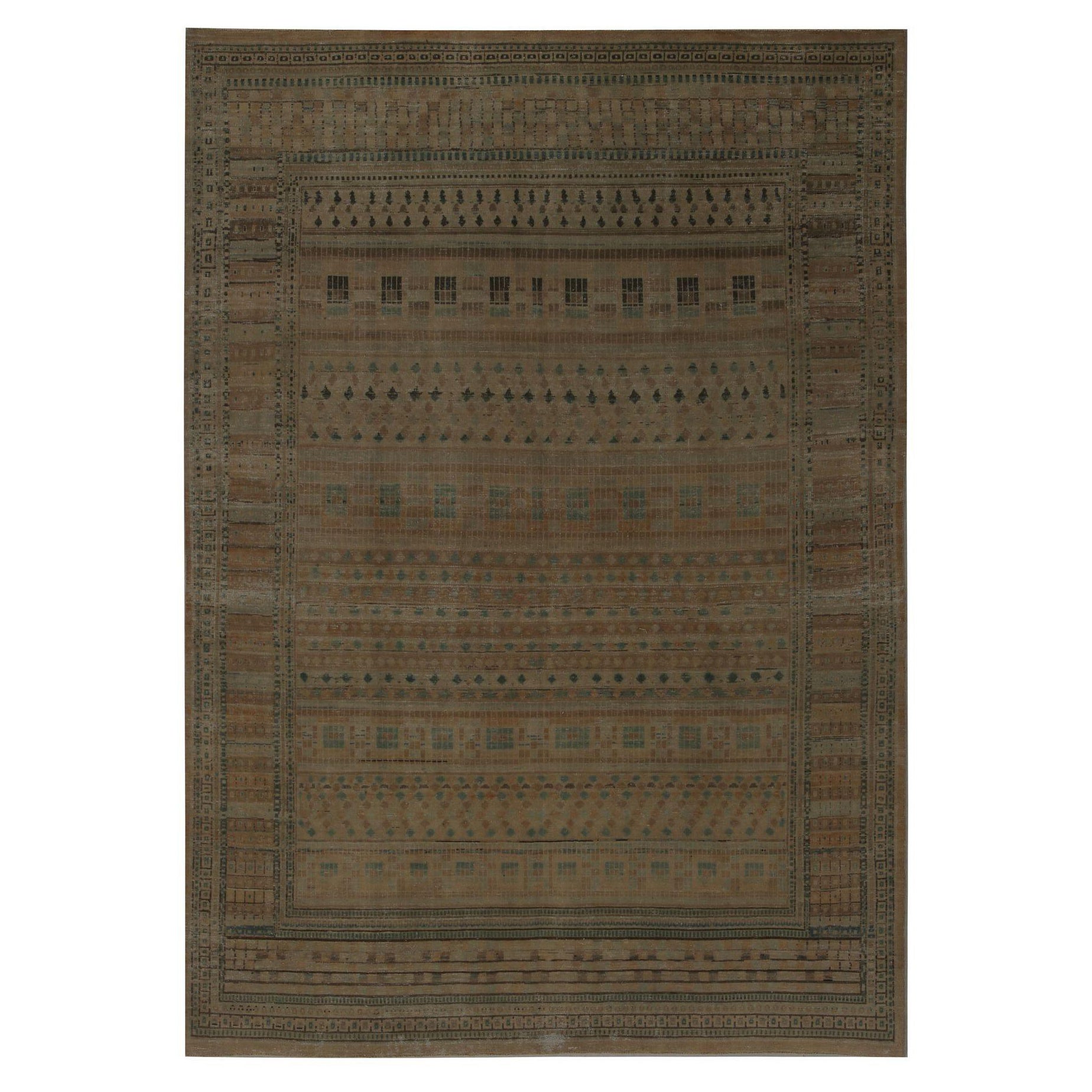 Tappeti persiani Bakhtiari - Design marrone in lana - 97187 in vendita
