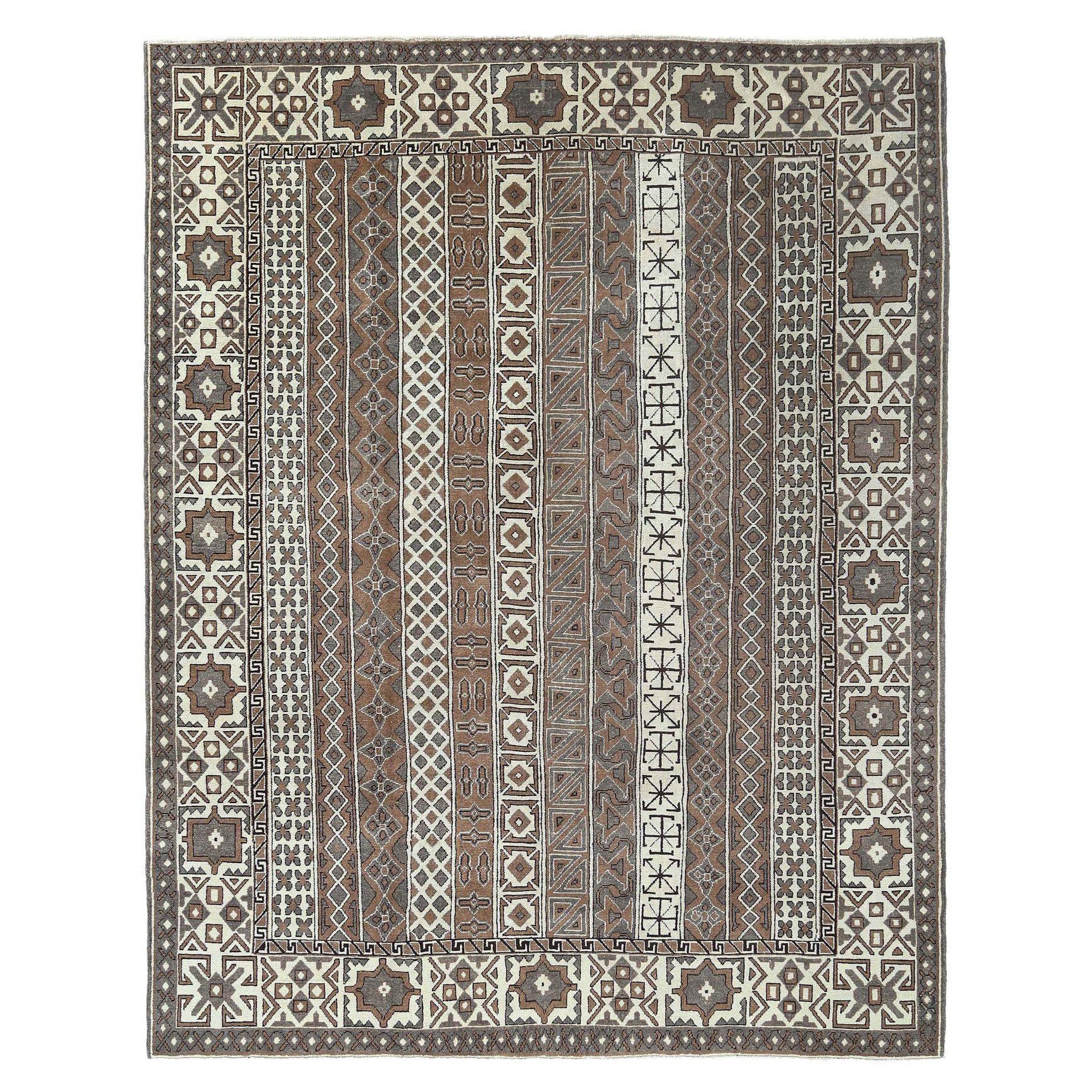 Persische Bakhtiari Teppiche - Wolle Braun Elfenbein Design - 97146