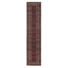 Persischer Bijar-Läufer aus Wolle – rotes Design – 97152