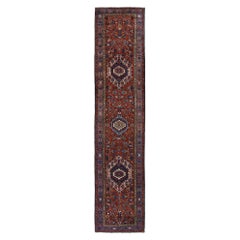 Persischer Malayer-Läufer aus Wolle – rotes Design – 97154