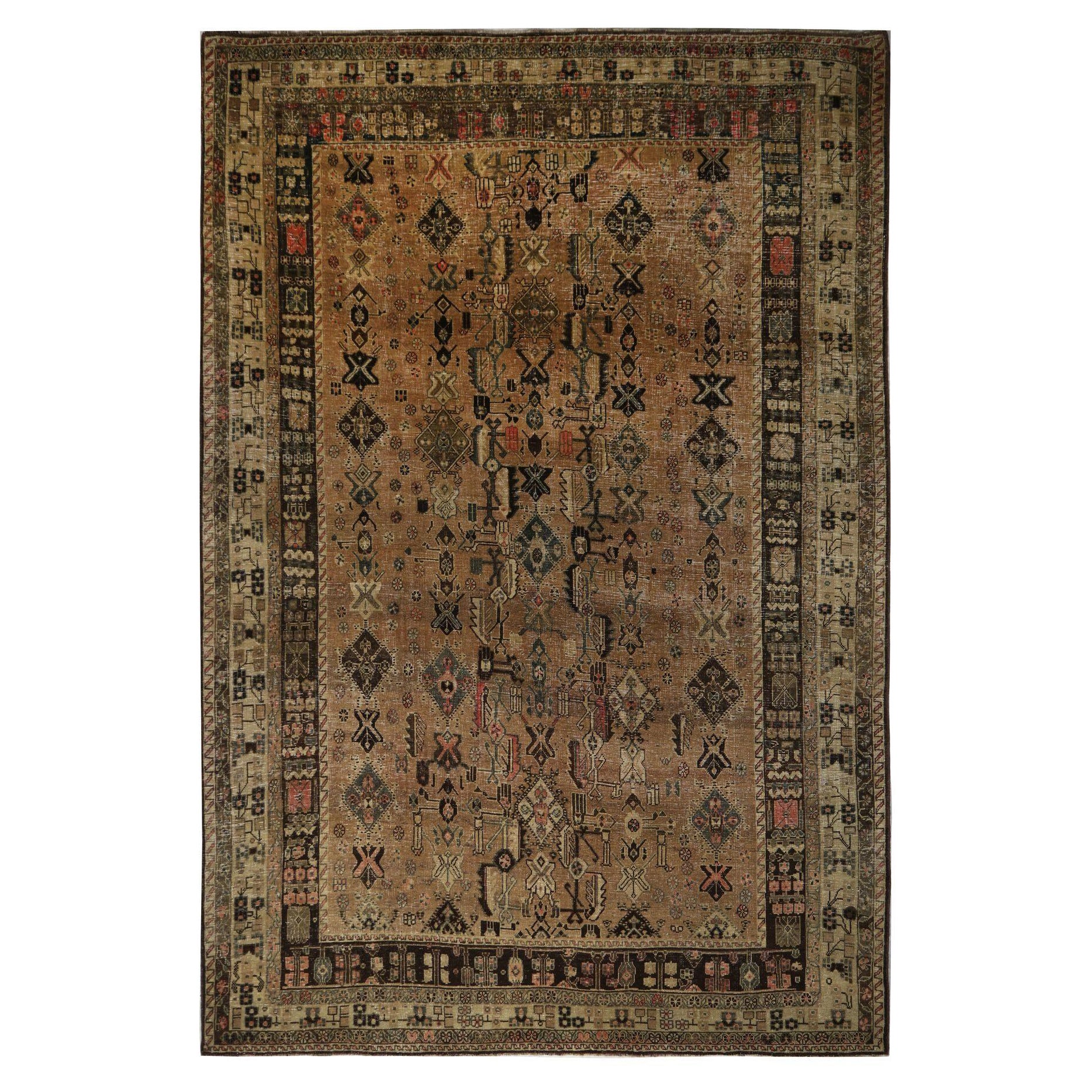 Persische Heriz Teppiche - Wolle Brown Taupe Design - 97168