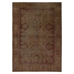 Tapis persan Tabriz - Laine Brown Taupe Design - 97231
