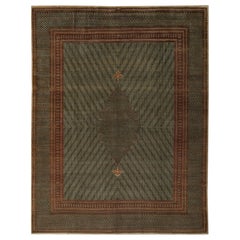 Tapis persans Kerman - Design en laine ivoire - 97198