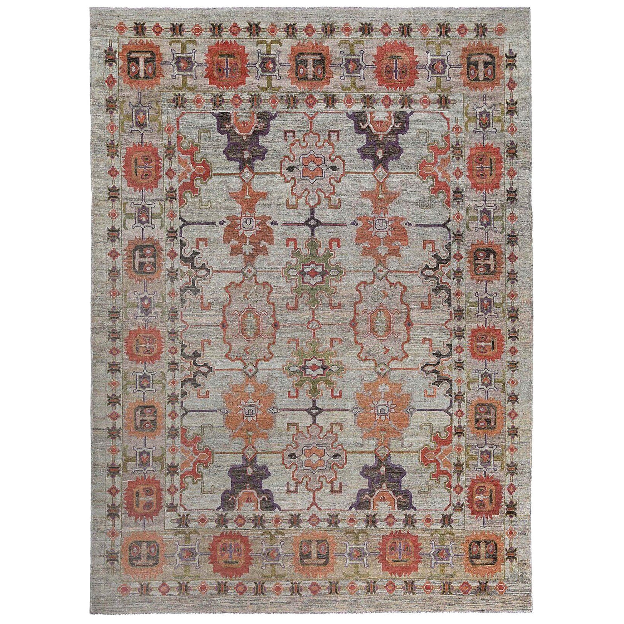 Afghanistan Bakhshayesh-Teppiche - Wolle Elfenbein Orange Rot - 97268