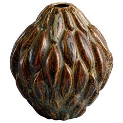 Stoneware Budding Vase with Matte Sung Glaze by Axel Salto for Royal Copenhagen