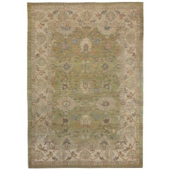 Afghanistan Oushak Area Rugs - Wolle Grün Elfenbein Design - 97296
