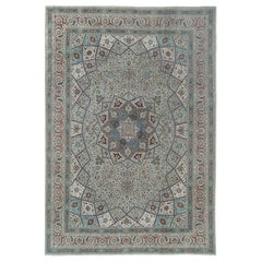 Persian Tabriz Over Size Rug - Wool Ivory Design - 97235