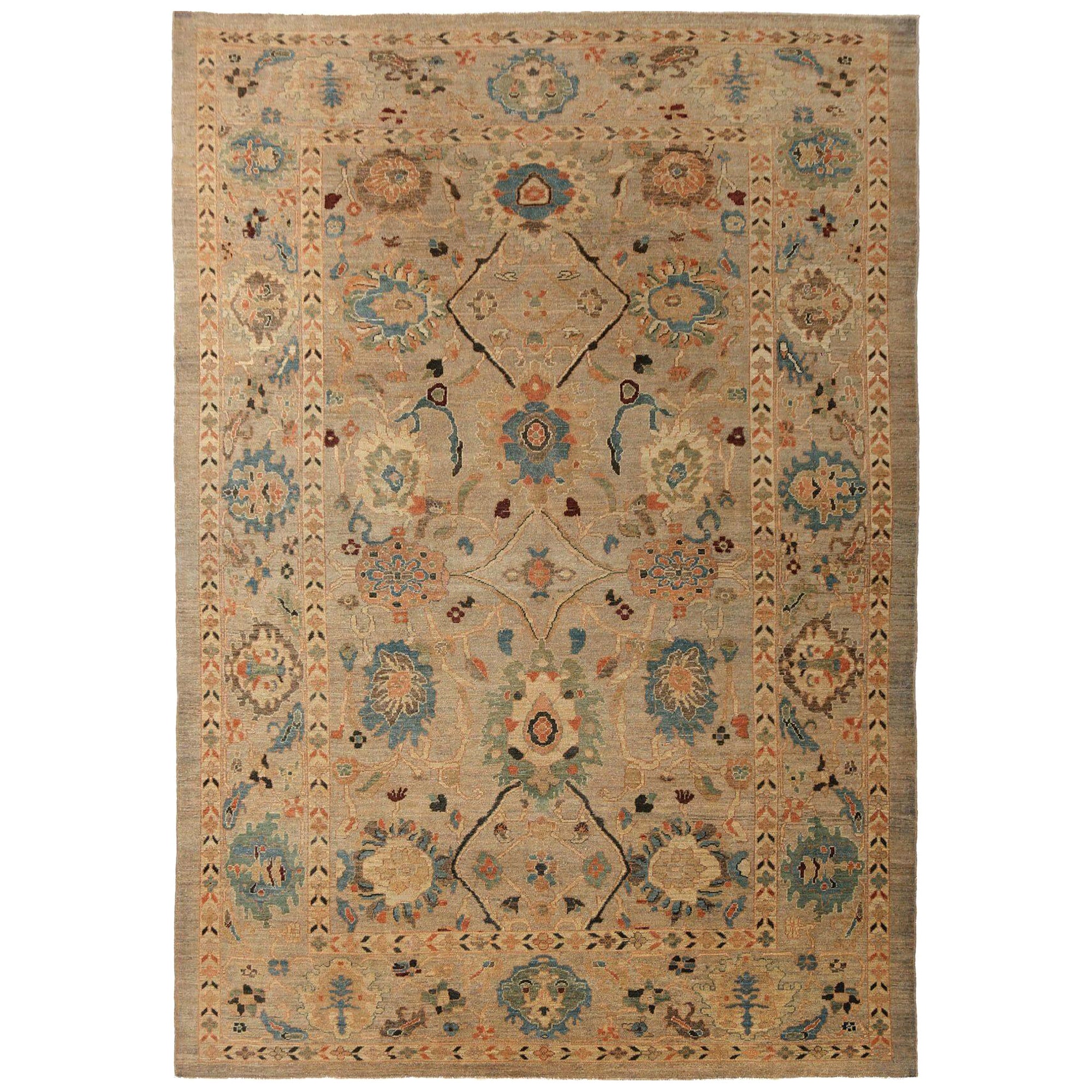 Tappeti Afghanistan Sultanabad Rugs - Lana Avorio Taupe Design - 97298