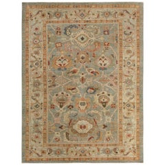 Afghanistan Sultanabad Area Rugs - Wool Ivory Light Blue - 97300