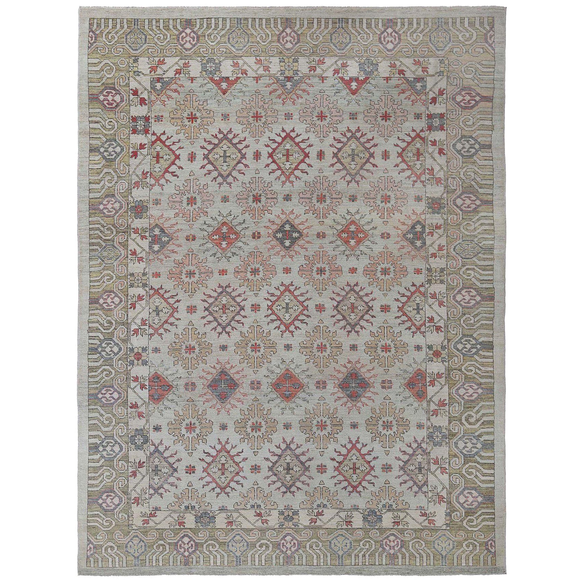 Afghanistan Bakhshayesh-Teppiche - Wolle in elfenbeinfarbenem Design - 97258