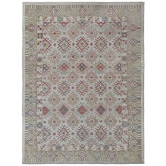 Tapis d'Afghanistan Bakhshayesh - Design en laine ivoire - 97258