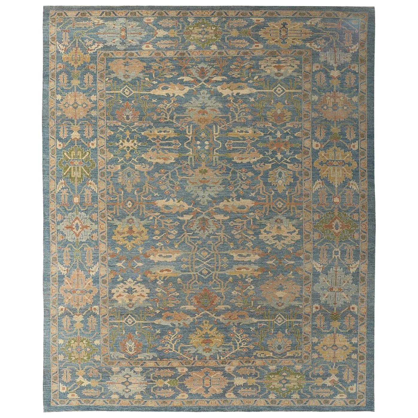 Sultanabad Over Size-Teppich aus Wolle in Übergröße aus Afghanistan in Blau - 97288