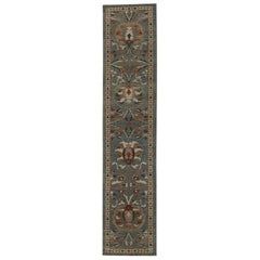 Tapis de course Sultanabad en laine grise - 97307