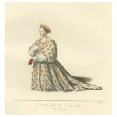 Bianca Maria, Gräfin von Cellant - Italienisches Kostüm des 15. Jahrhunderts von Paul Mercuri