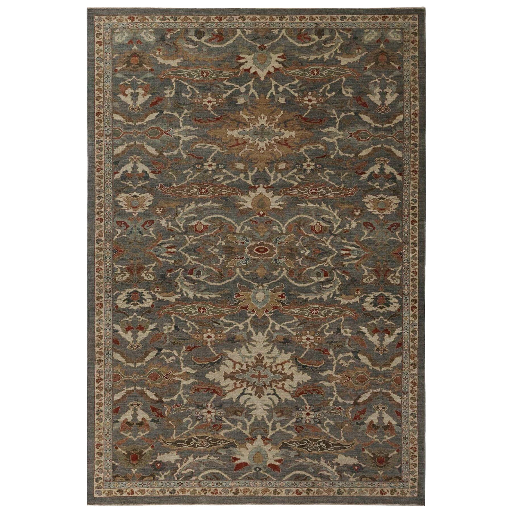 Afghanistan Sultanabad Area Rugs - Wool Brown Design - 97314