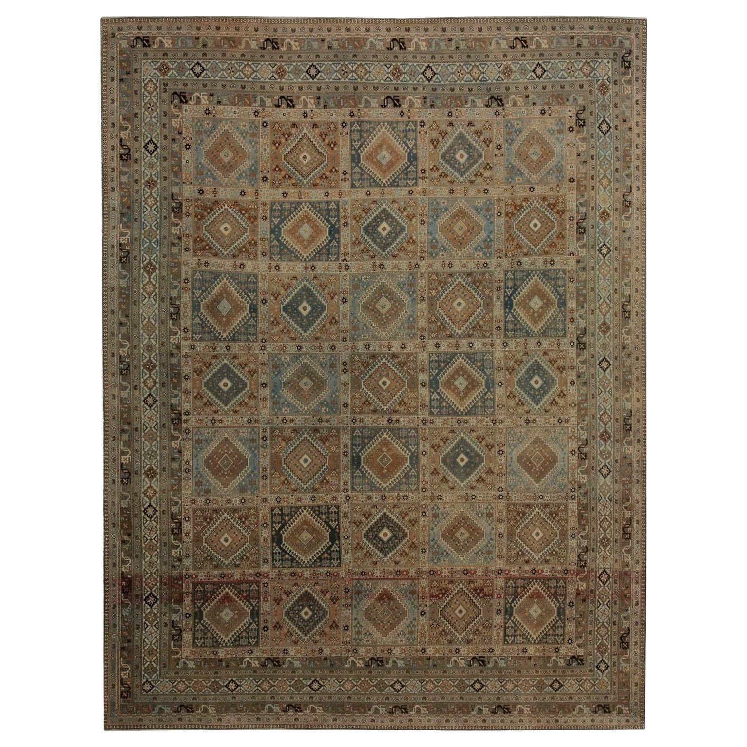 Tappeti persiani Shiraz - Design marrone in lana - 97315